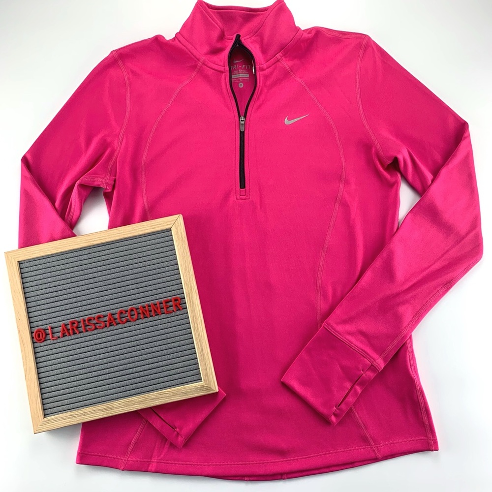 Nike Dri-Fit Running Long Sleeve Zip Pullover Sz M